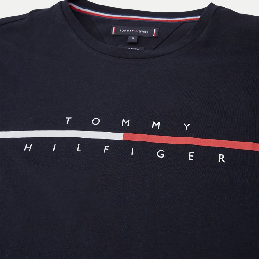 Tommy Hilfiger T-shirts 22128 CORP SLIT LOGO TEE NAVY
