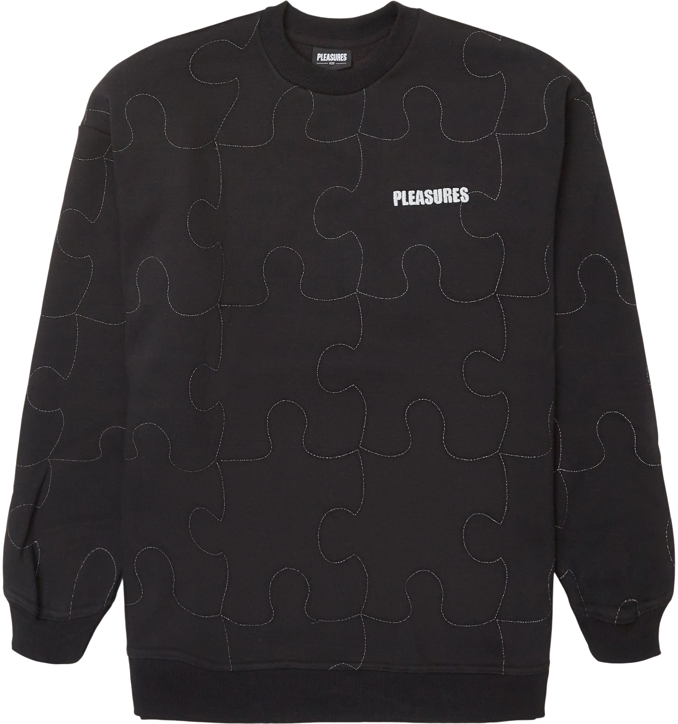 Pieces Reflective Crewneck  - Sweatshirts - Regular fit - Black