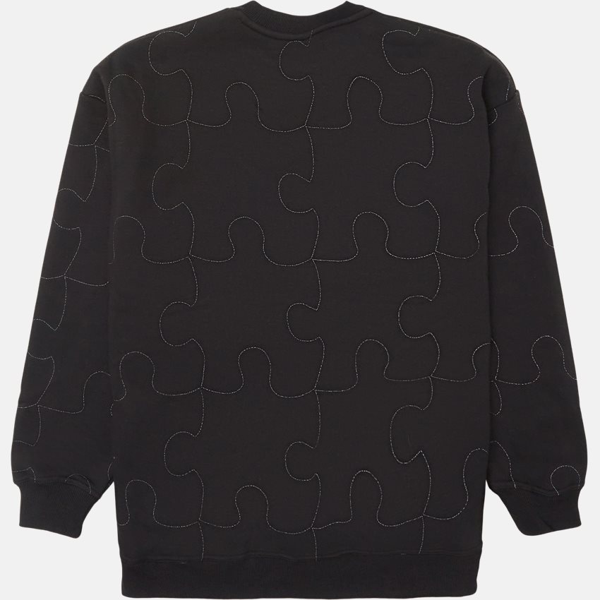 Pleasures Sweatshirts PIECES REFLECTIVE CREWNECK BLACK