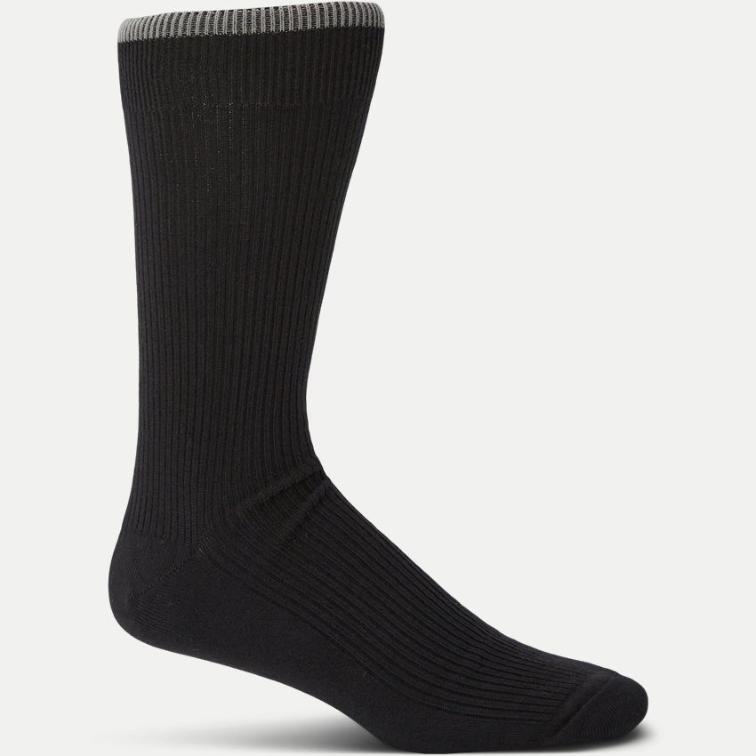 Simple Socks Strømper RIB BLACK