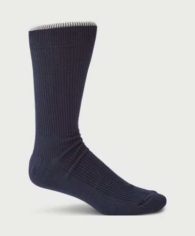 Simple Socks Strømper RIB Blå