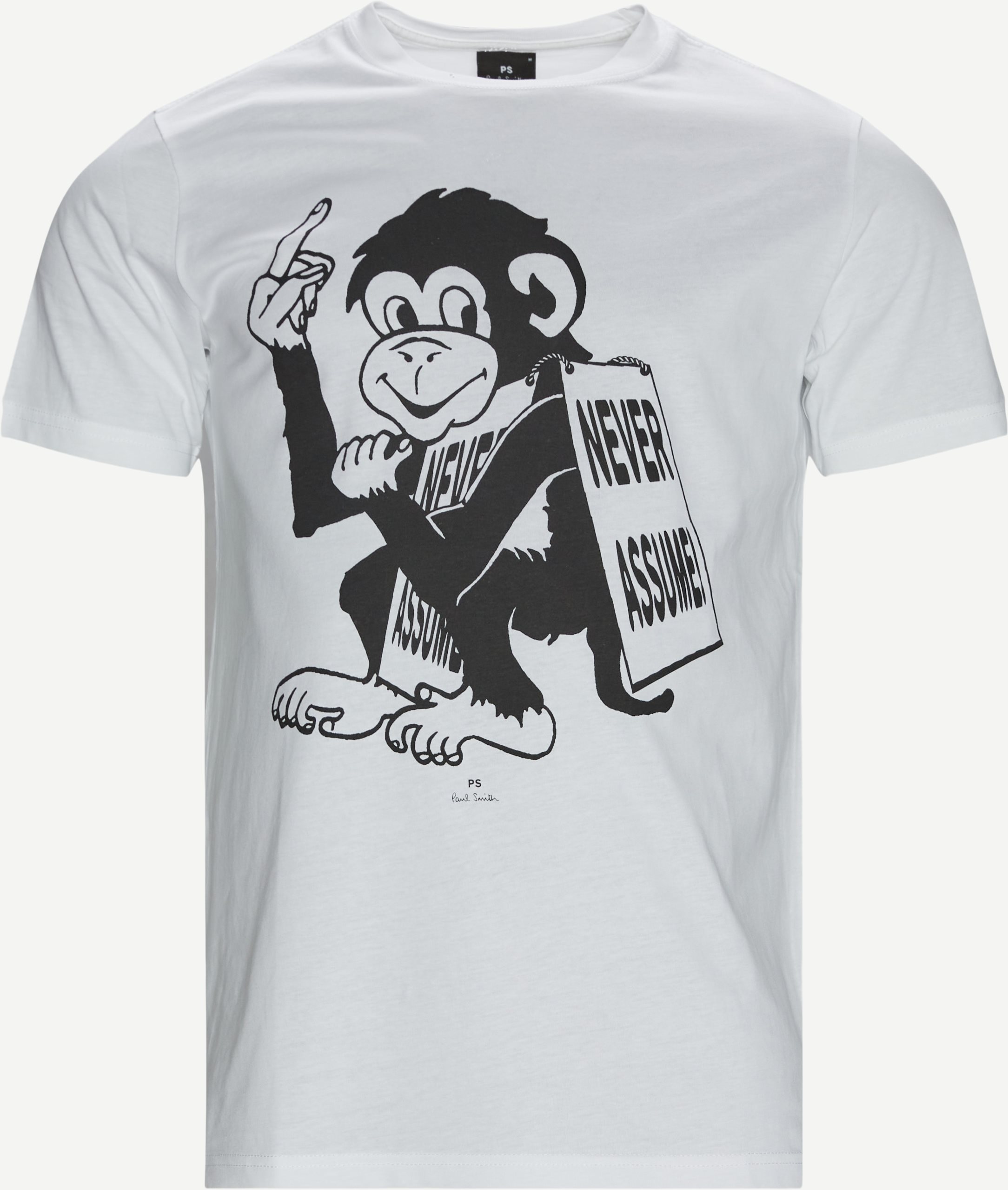 Monkey Tee - T-shirts - Regular fit - Hvid