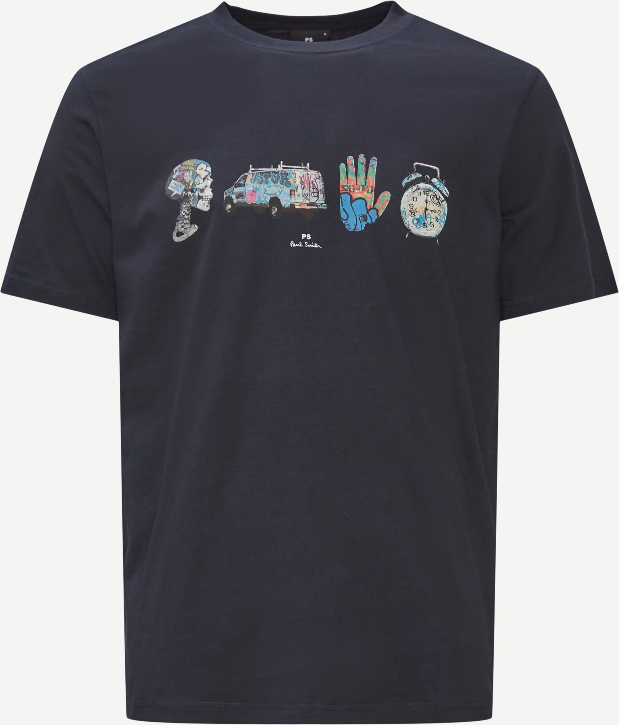 Graffiti Tee - T-shirts - Regular fit - Blå