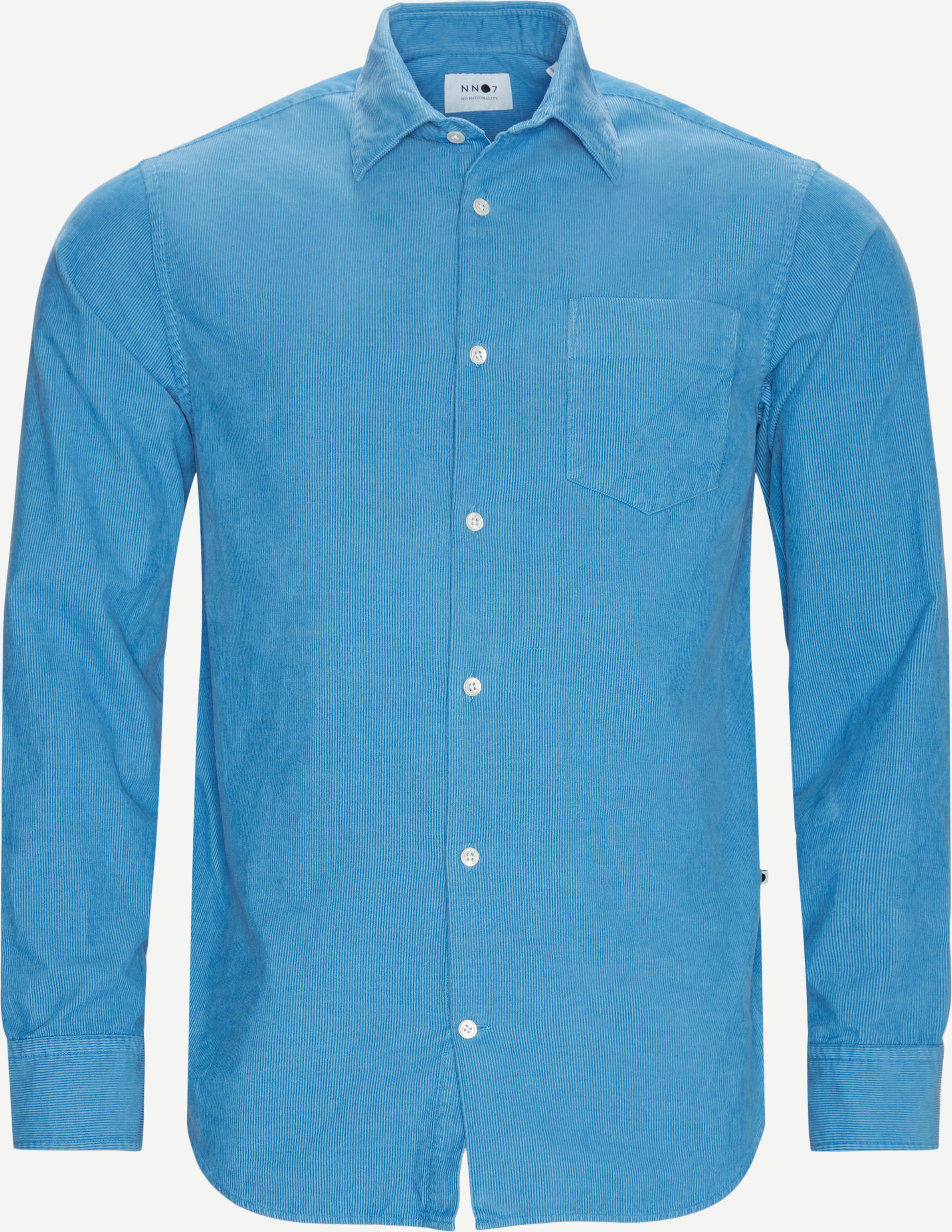 5120 Errico Fløjels Skjorte - Skjorter - Regular fit - Blå