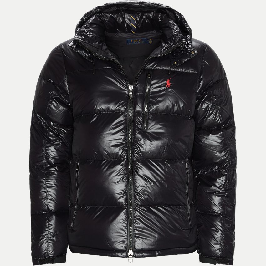 Shop Polo Ralph Lauren Glossy Puffer Jacket 710849776002-BLK black