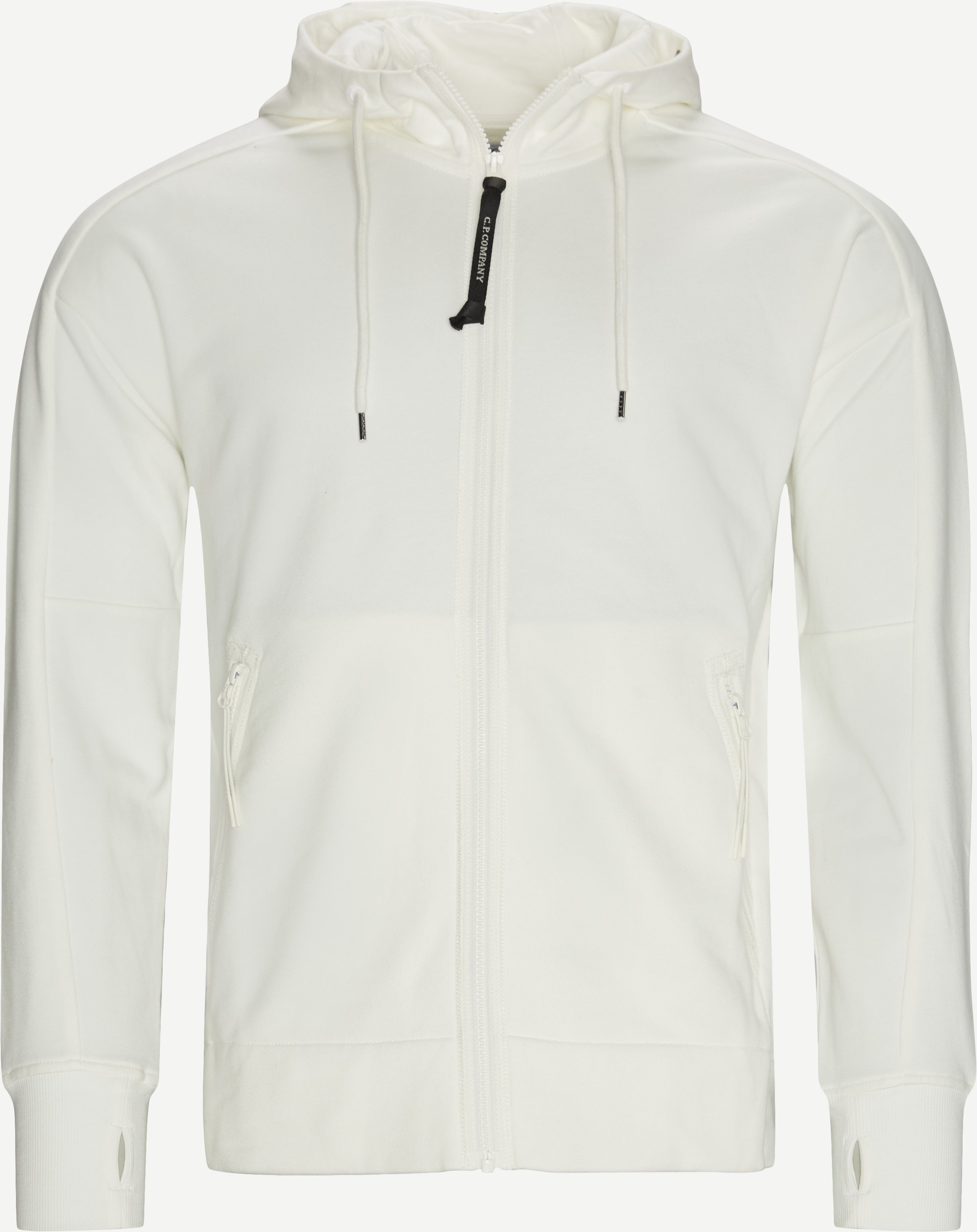 Diogonal Raised Hooded Sweatshirt - Sweatshirts - Regular fit - Hvid