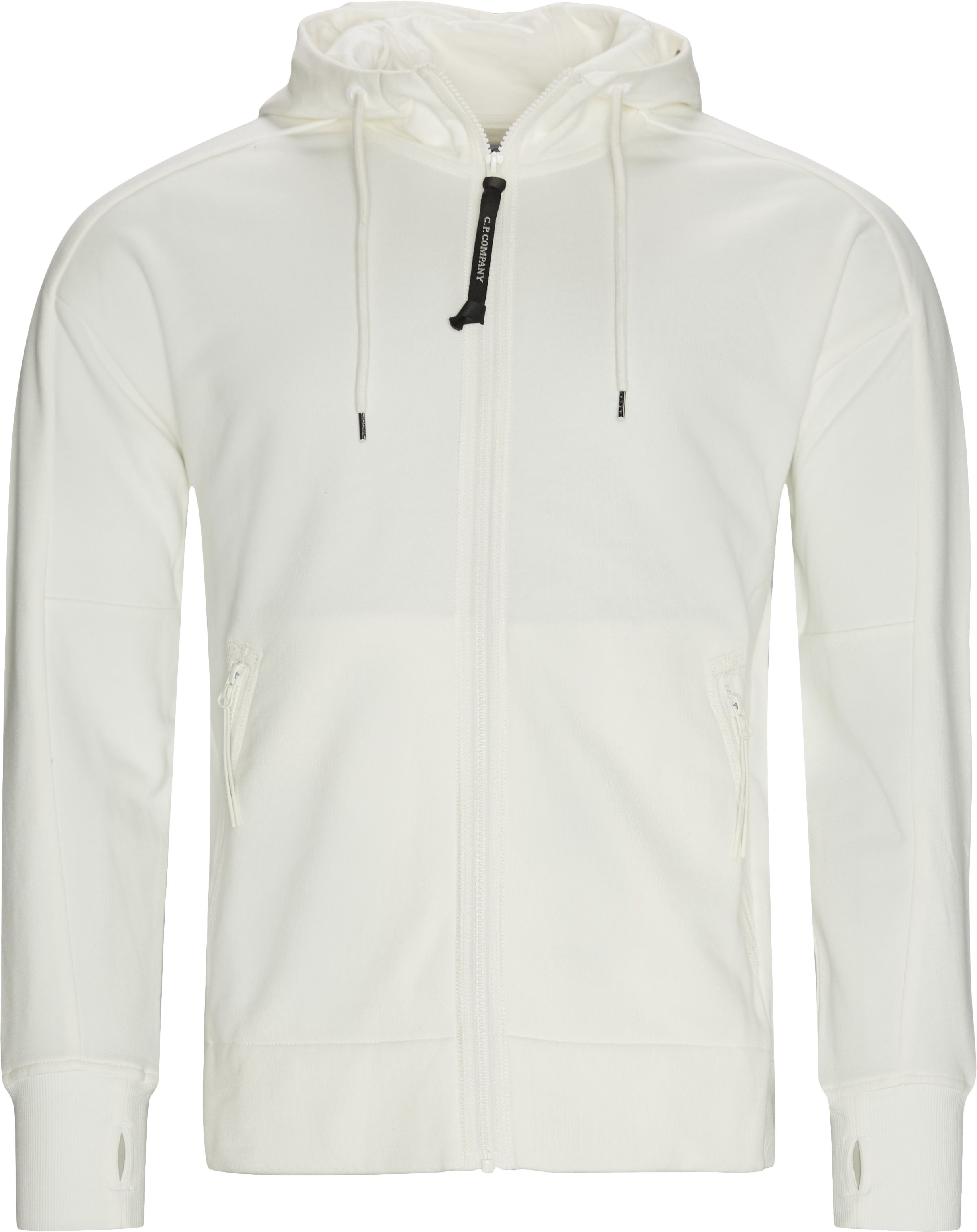 Diogonal Raised Hooded Sweatshirt - Sweatshirts - Regular fit - Hvid