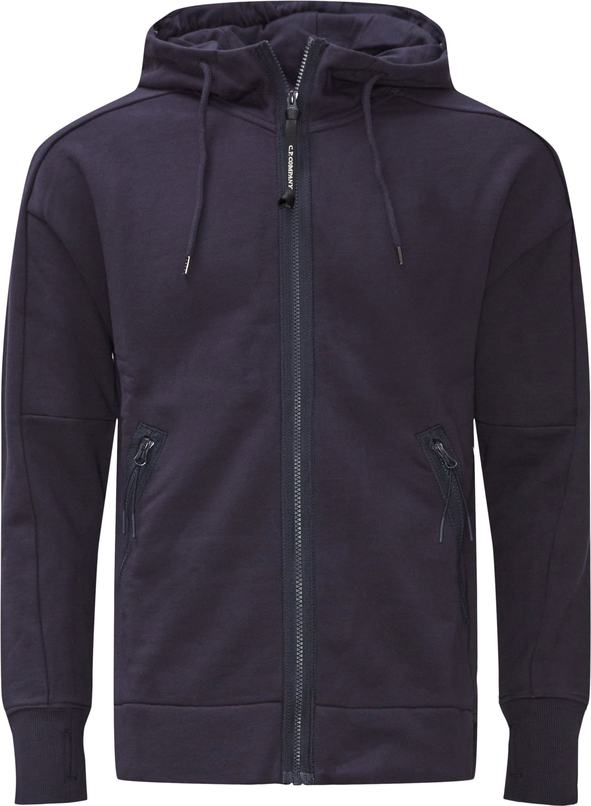 Diogonal Raised Hooded Sweatshirt - Sweatshirts - Regular fit - Blå