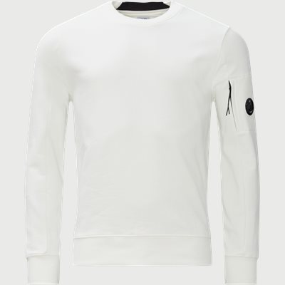 Crew Neck Diagonal Raised Fleece Sweatshirt Regular fit | Crew Neck Diagonal Raised Fleece Sweatshirt | White