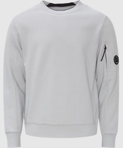 Crew Neck Diagonal Raised Fleece Sweatshirt Regular fit | Crew Neck Diagonal Raised Fleece Sweatshirt | Grey