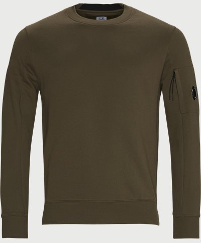 Crew Neck Diagonal Raised Fleece Sweatshirt Regular fit | Crew Neck Diagonal Raised Fleece Sweatshirt | Army