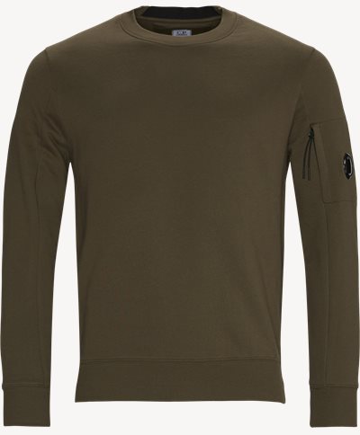 Crew Neck Diagonal Raised Fleece Sweatshirt Regular fit | Crew Neck Diagonal Raised Fleece Sweatshirt | Army