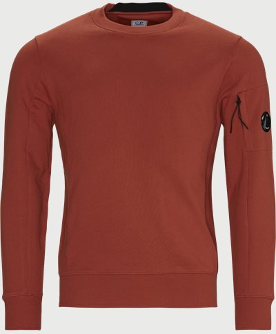 Crew Neck Diagonal Raised Fleece Sweatshirt Regular fit | Crew Neck Diagonal Raised Fleece Sweatshirt | Red
