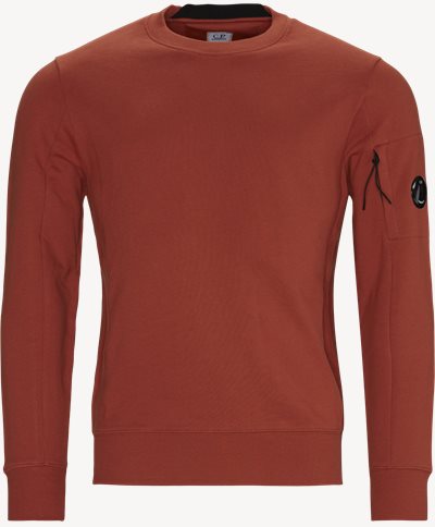 Crew Neck Diagonal Raised Fleece Sweatshirt Regular fit | Crew Neck Diagonal Raised Fleece Sweatshirt | Rød