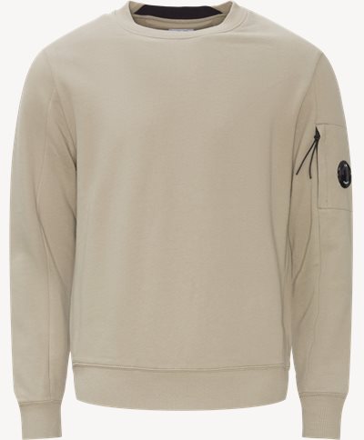 Crew Neck Diagonal Raised Fleece Sweatshirt Regular fit | Crew Neck Diagonal Raised Fleece Sweatshirt | Sand