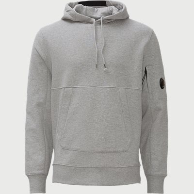 Hooded Diagonal Fleece Sweatshirt Regular fit | Hooded Diagonal Fleece Sweatshirt | Grey