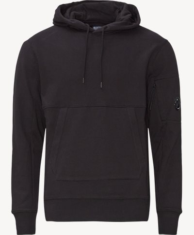 Hooded Diagonal Fleece Sweatshirt Regular fit | Hooded Diagonal Fleece Sweatshirt | Black