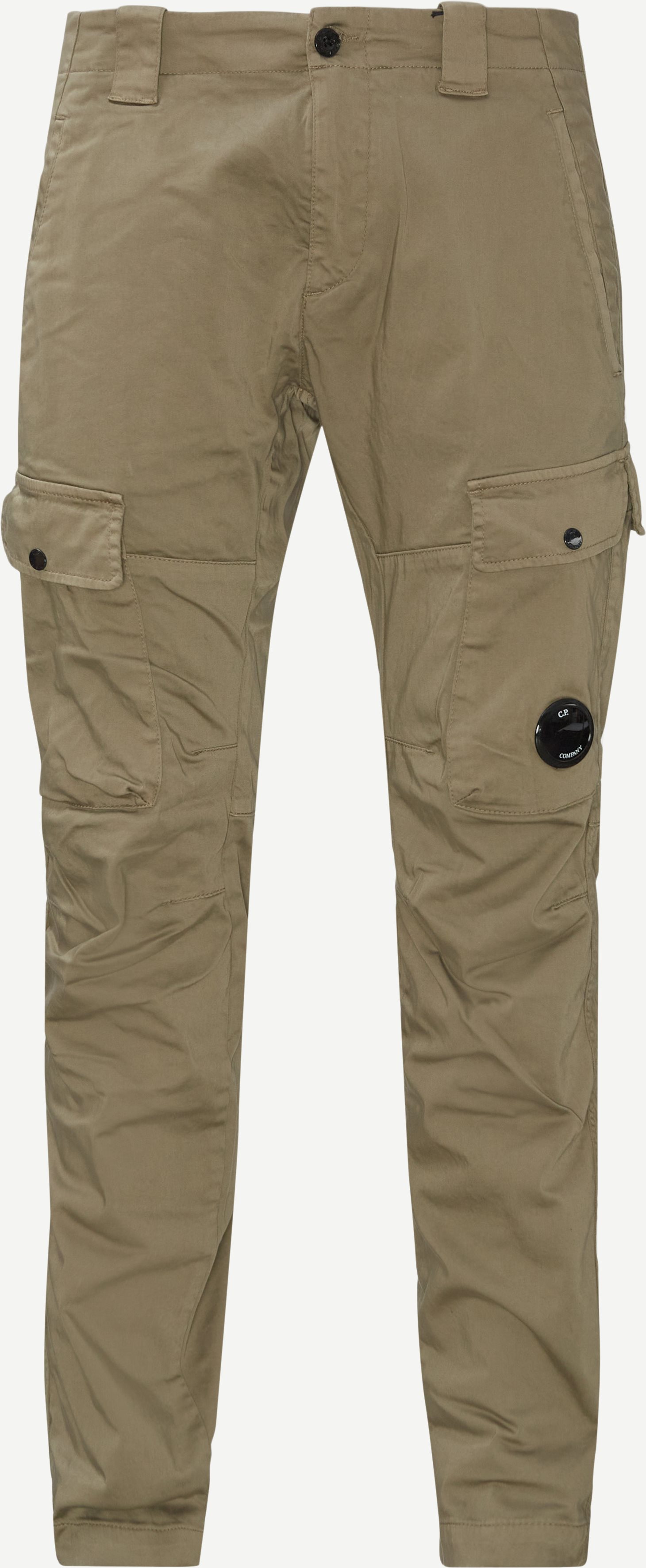 Satin Stretch Cargo Pants - Bukser - Regular fit - Sand