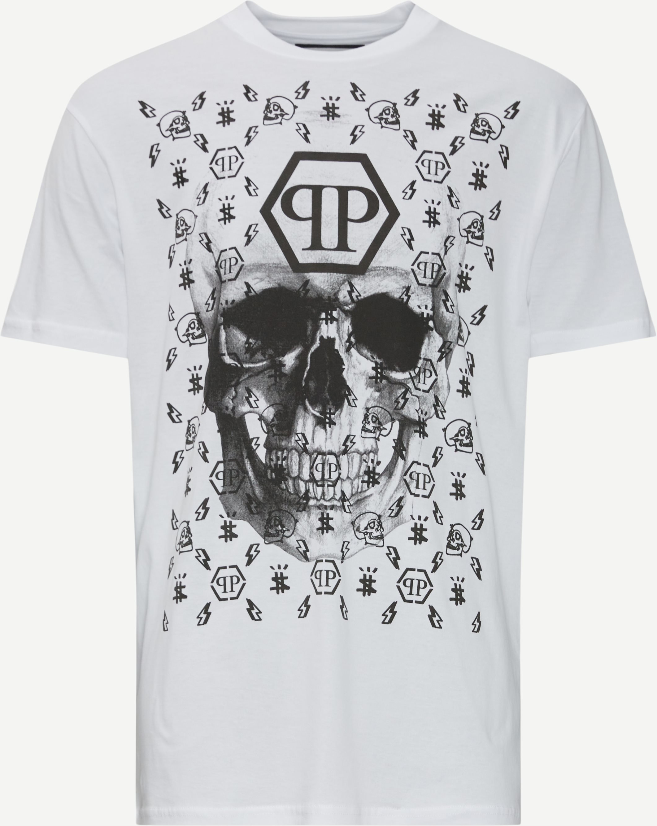 UTK0172 Skull and Plein T-shirt - T-shirts - Regular fit - Hvid