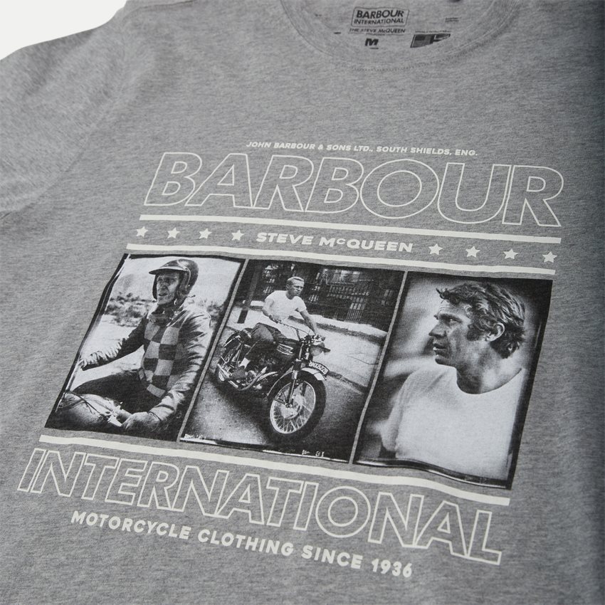 Barbour T-shirts SMQ REEL MTS0932 GRÅ