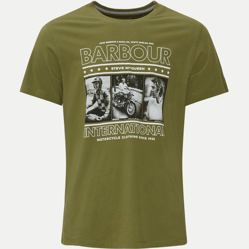 Barbour T-shirts SMQ REEL MTS0932 OLIVEN