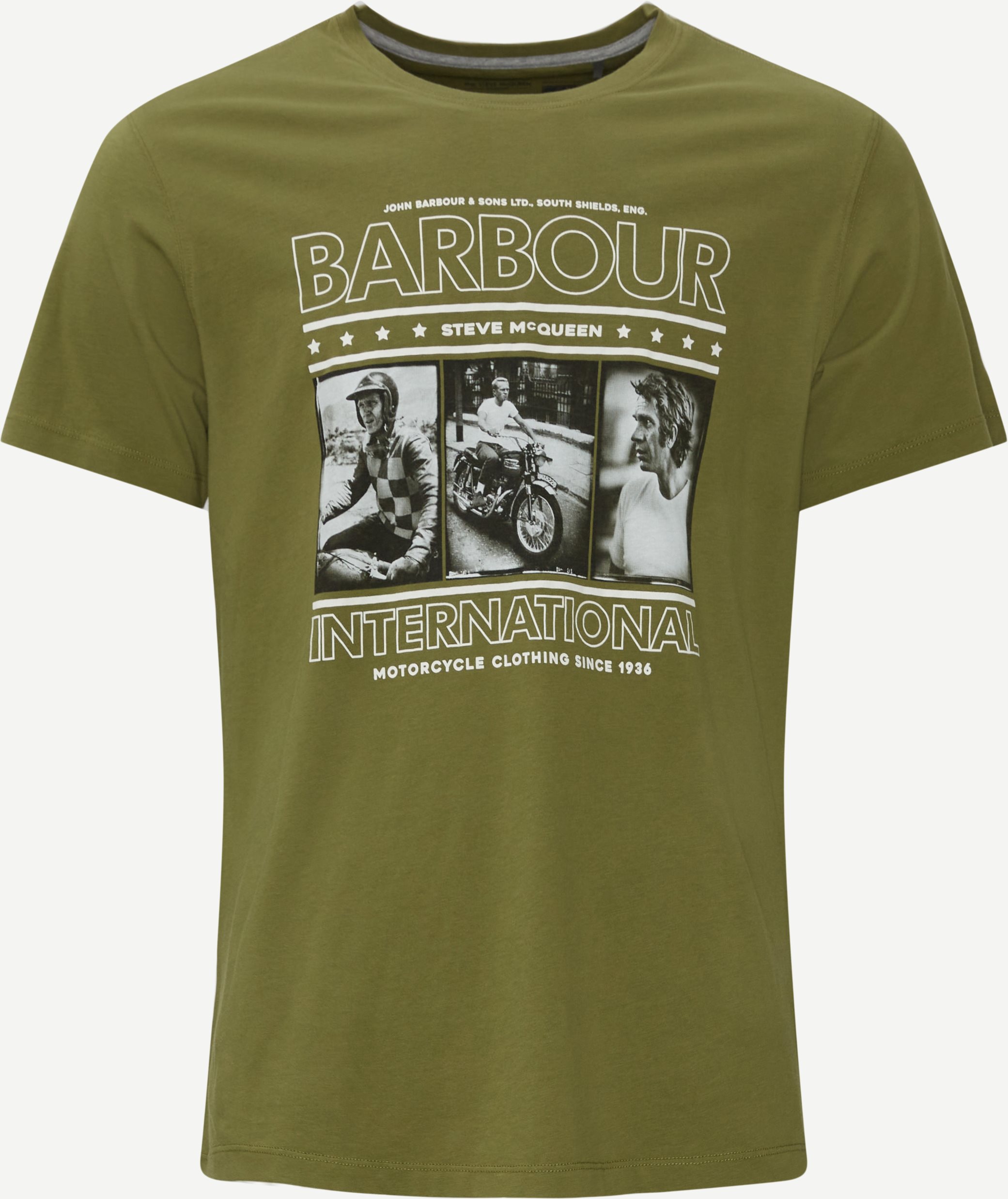 Barbour T-shirts SMQ REEL MTS0932 Army