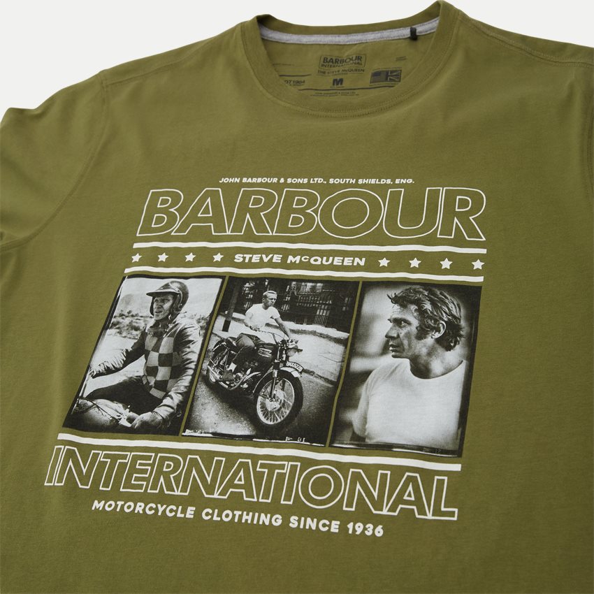 Barbour T-shirts SMQ REEL MTS0932 OLIVEN