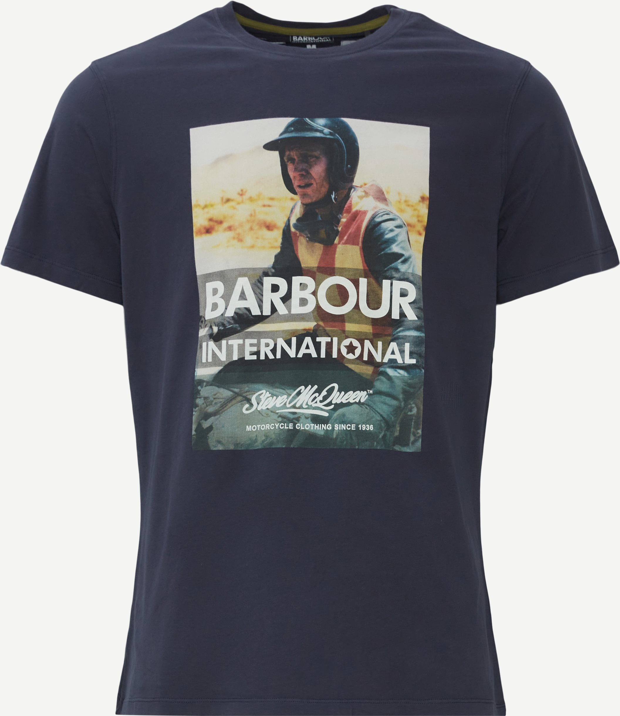 Barbour T-shirts SMQ CHECKER MTS0956 Blå