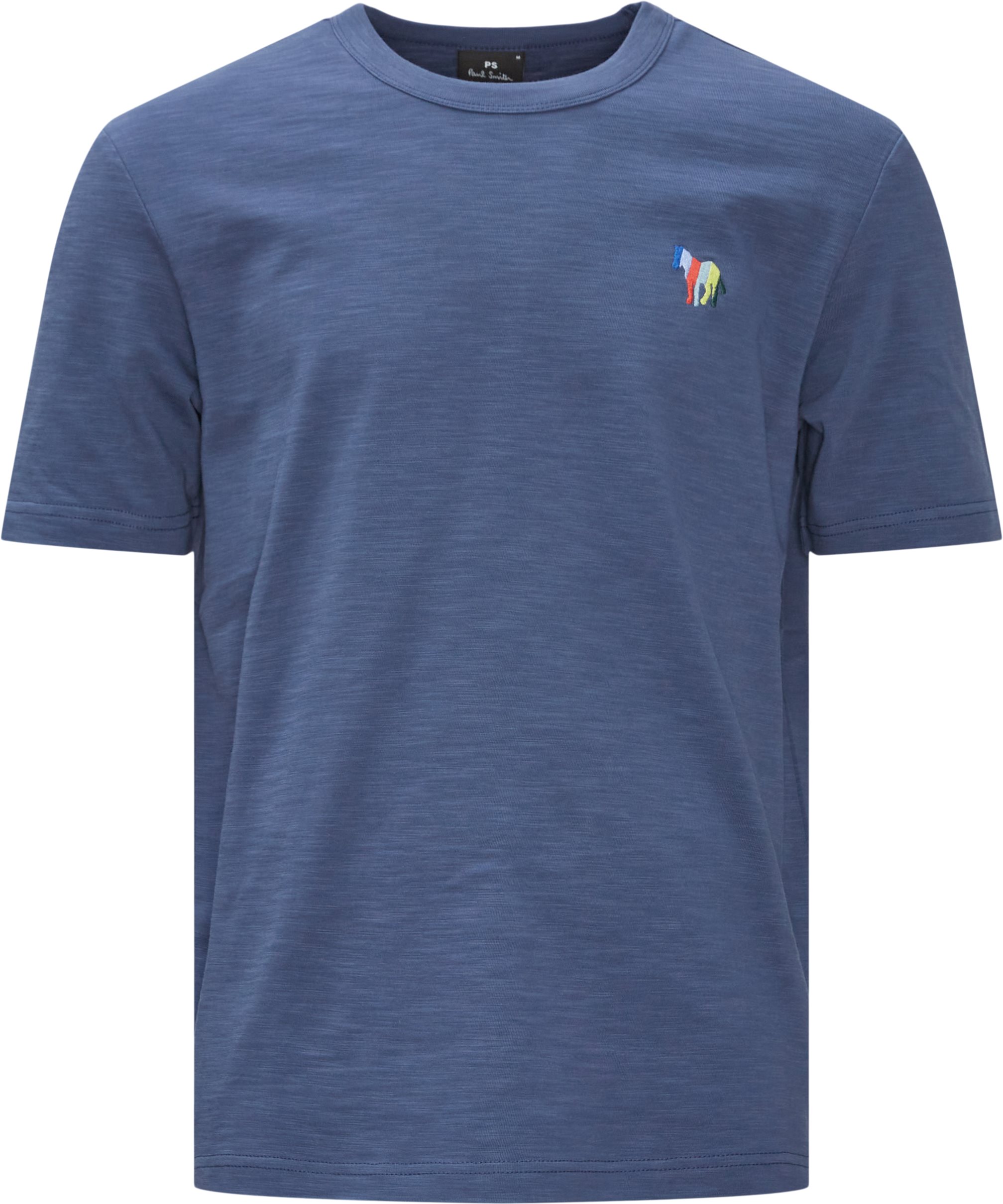 Zebra Emb Tee - T-shirts - Regular fit - Blå