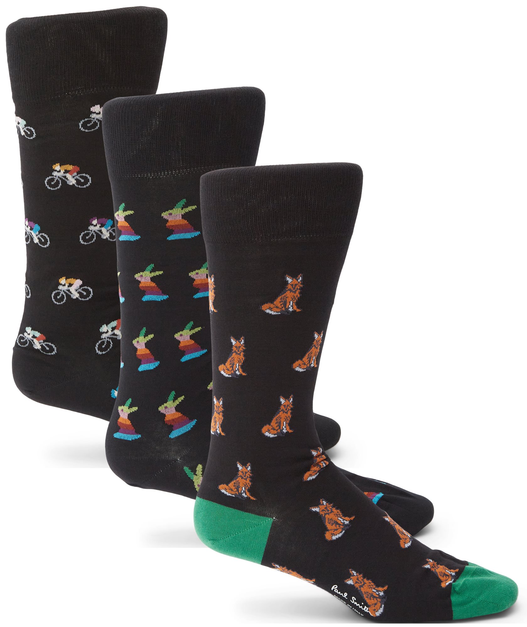 Paul Smith Accessories Socks HPACKK3 FOX-DOG-BIKER Black