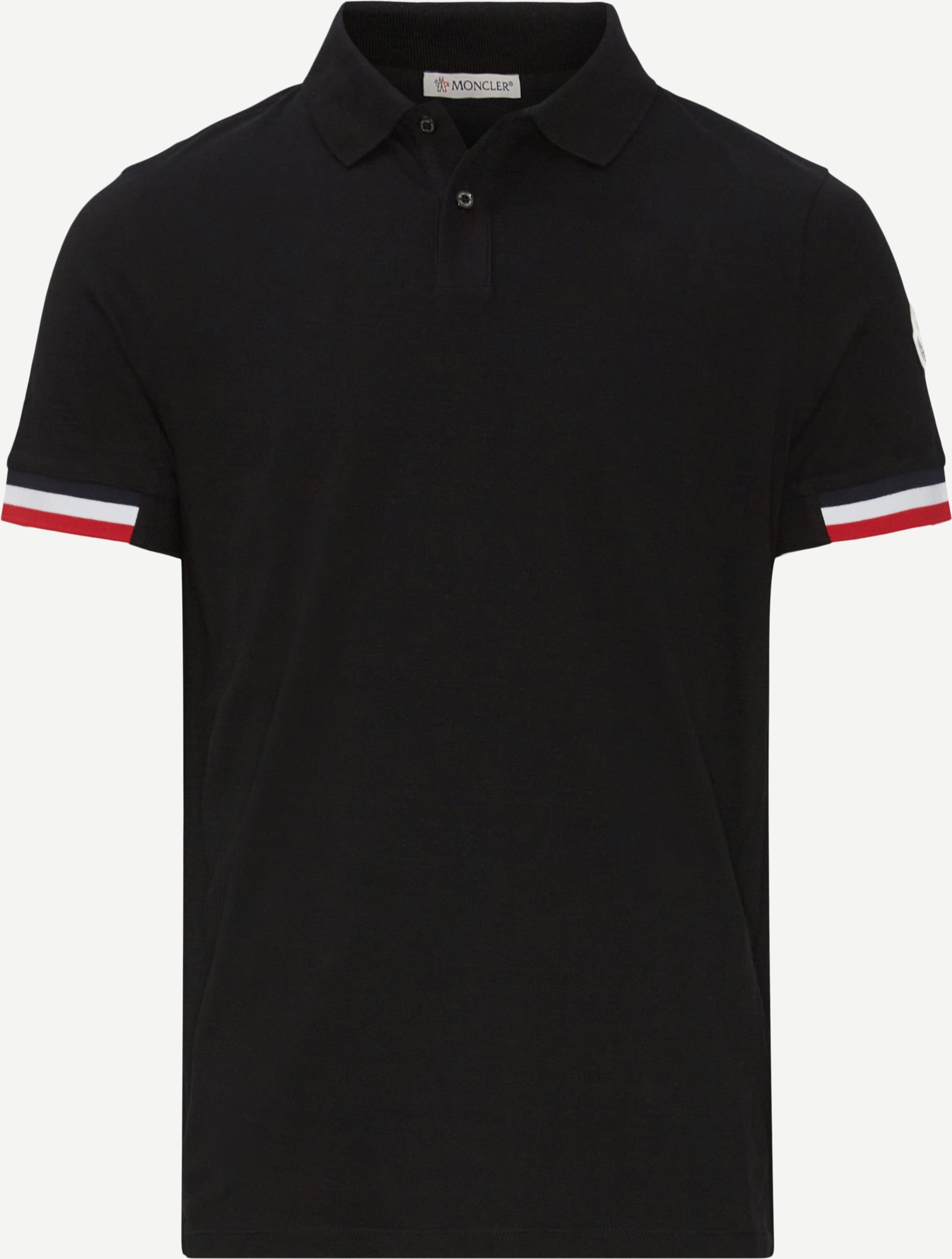 Tricolour Band Polo - T-shirts - Regular fit - Sort