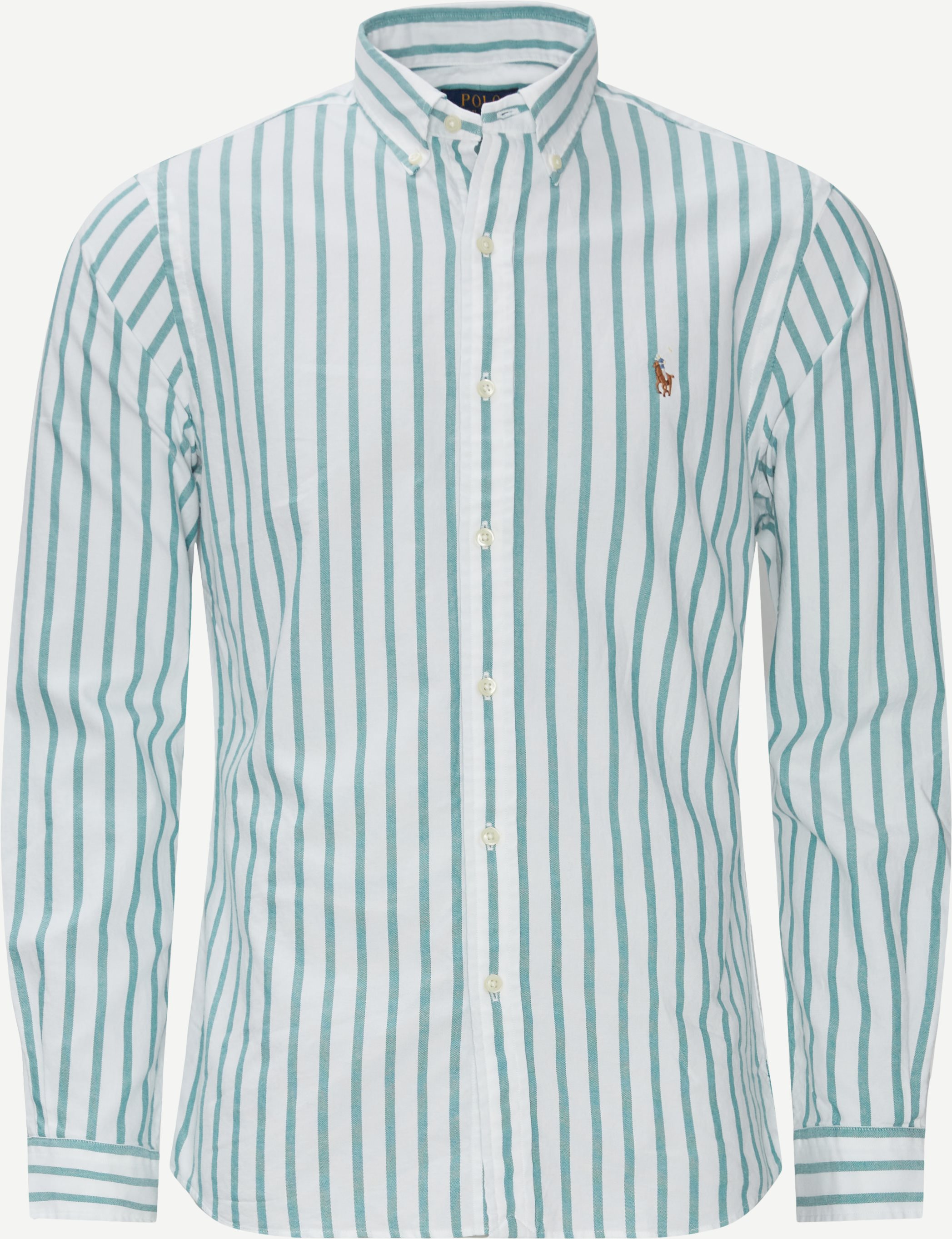 Stripe Oxford Skjorte - Skjorter - Slim fit - Grøn
