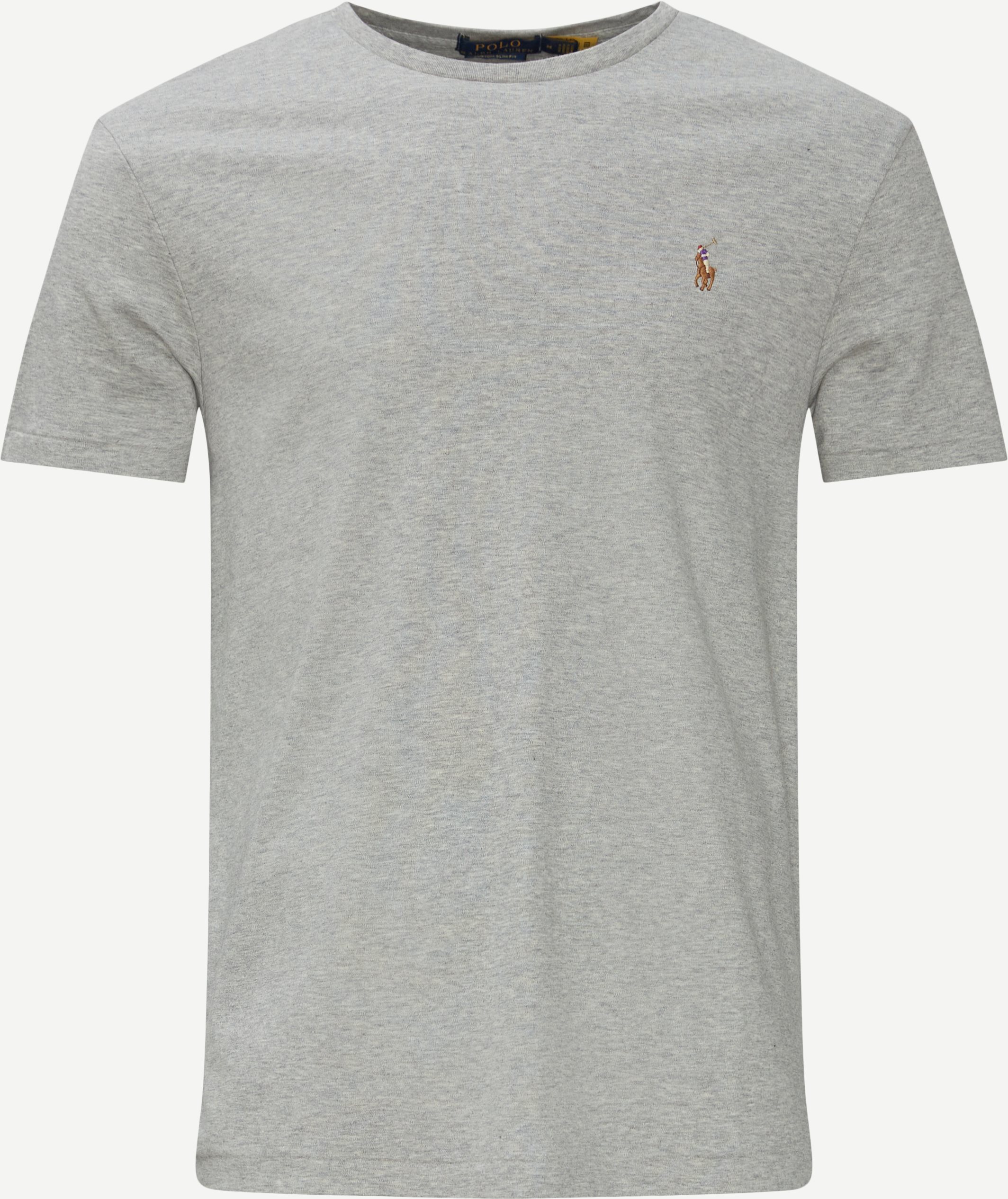 Soft Crew Neck Tee - T-shirts - Regular slim fit - Grå