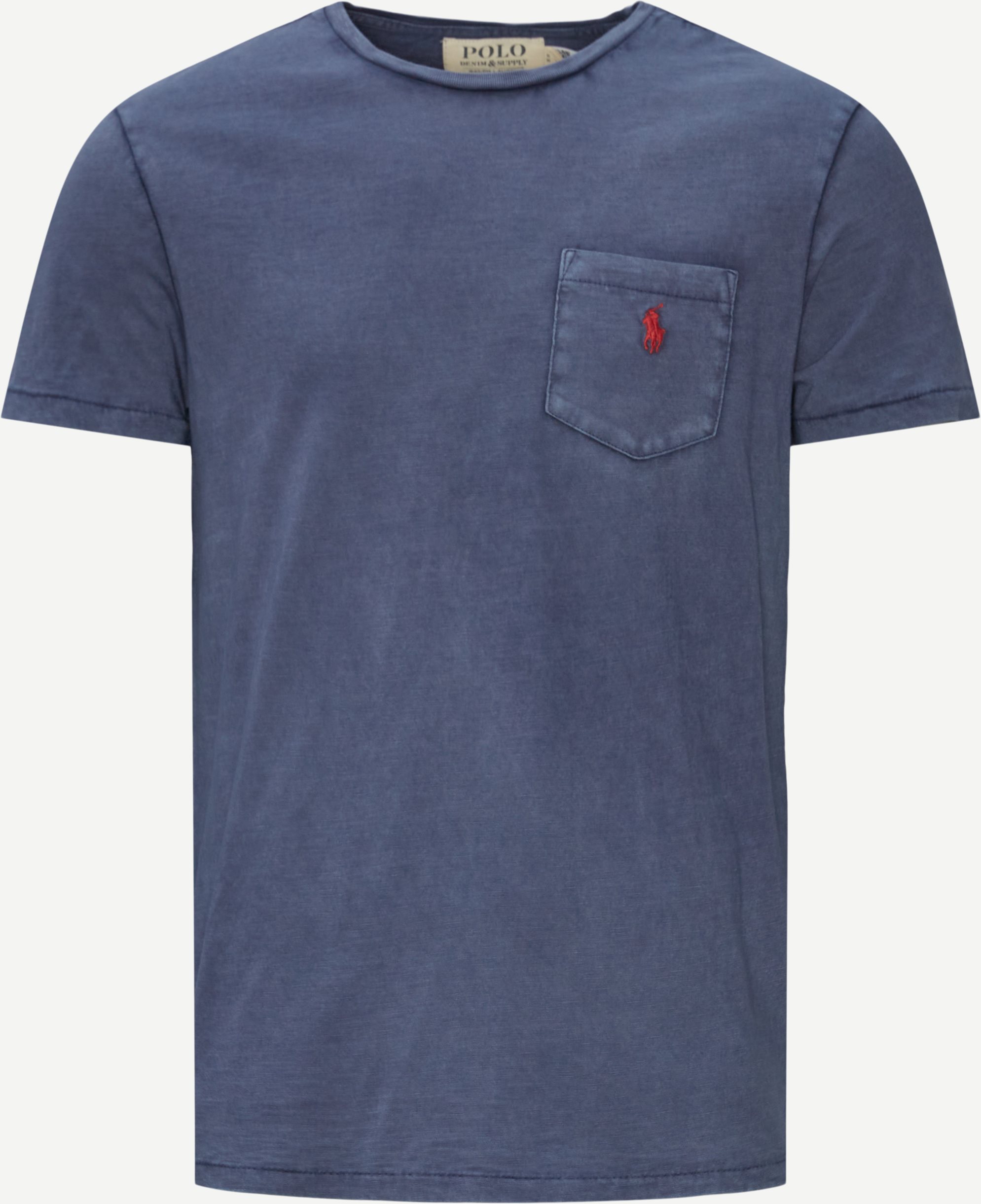 Crew Neck Tee - T-shirts - Regular fit - Blå
