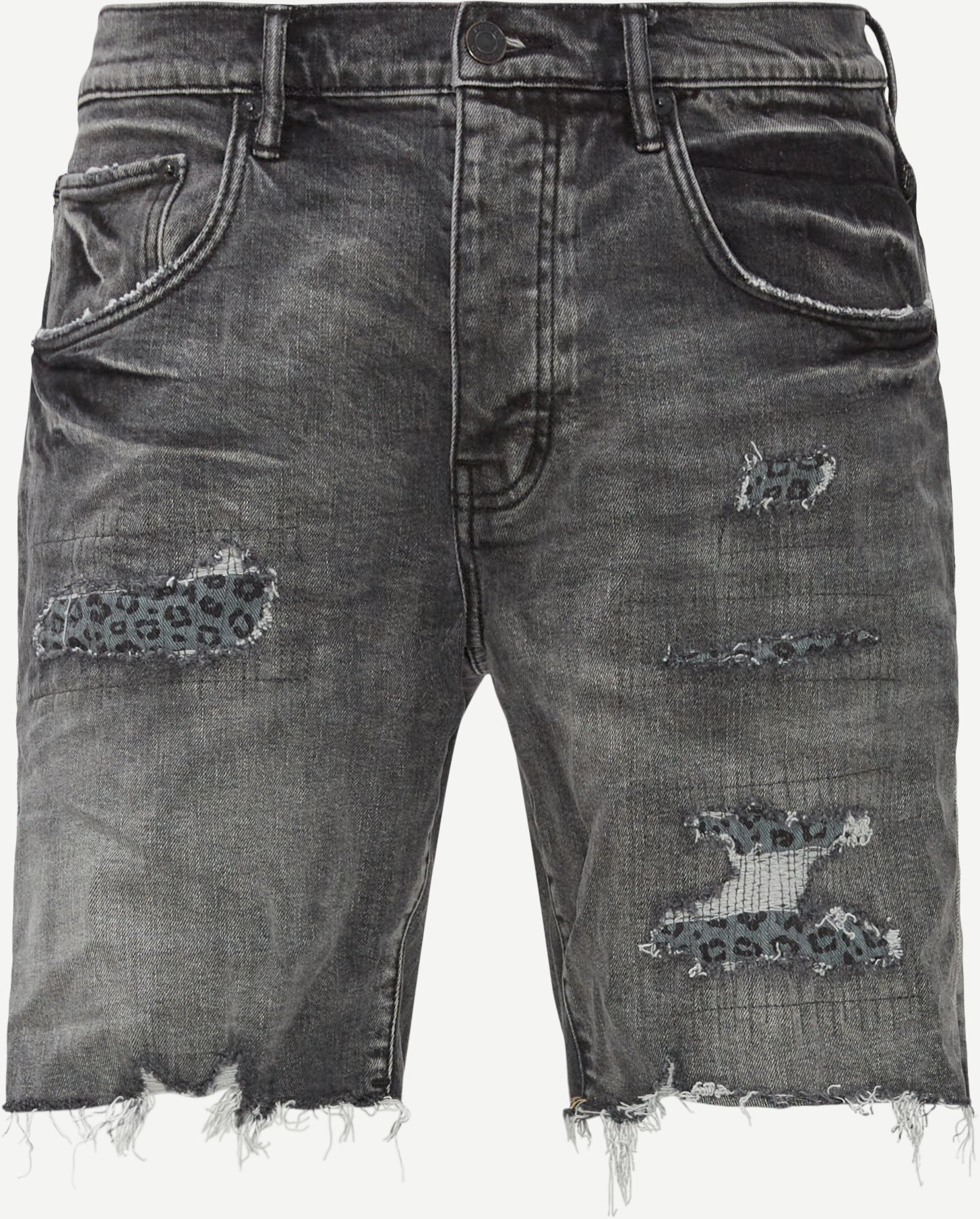 Svarta Monogram Leopard Repair Shorts - Shorts - Regular fit - Denim