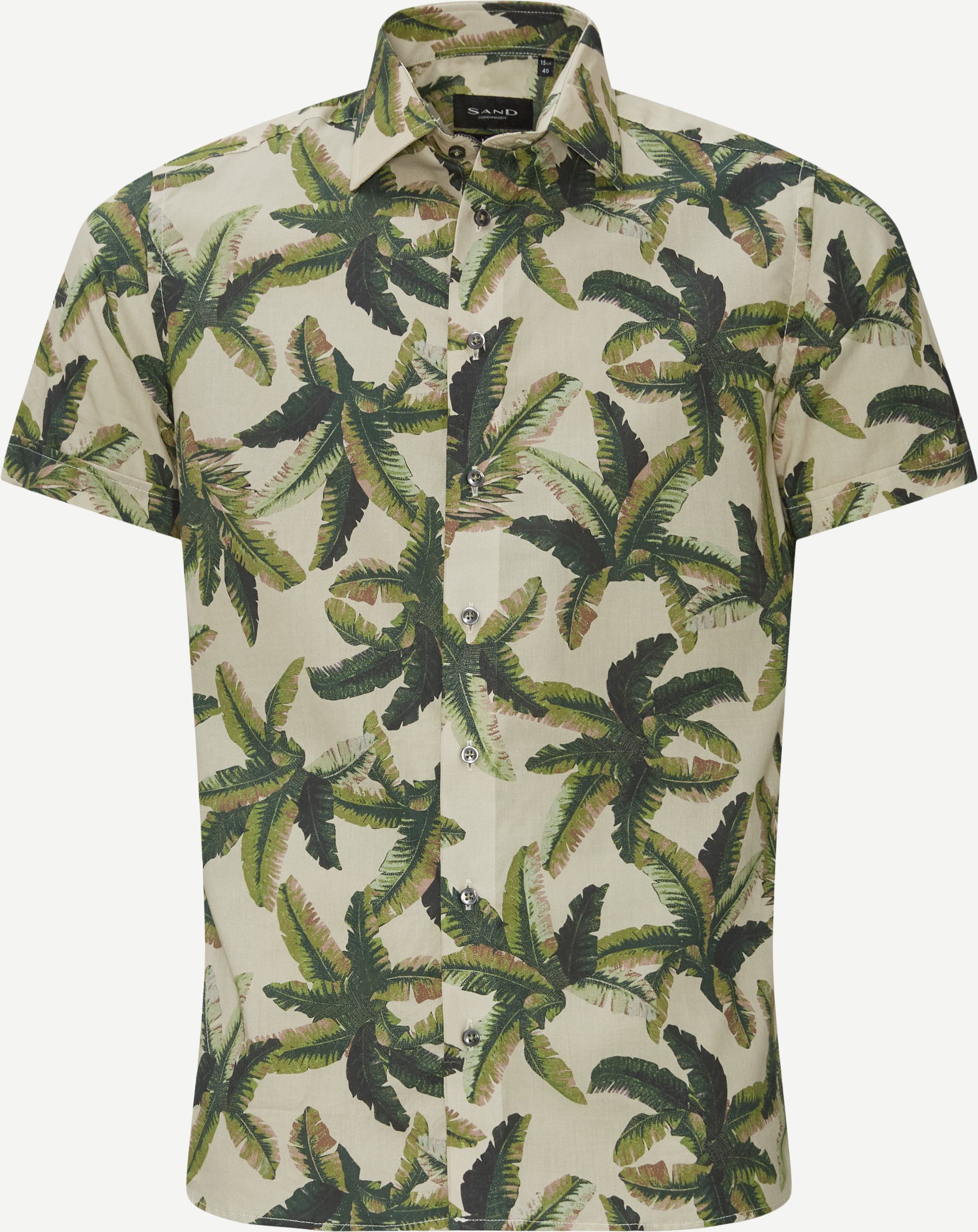Kortärmade skjortor - Slim fit - Grön