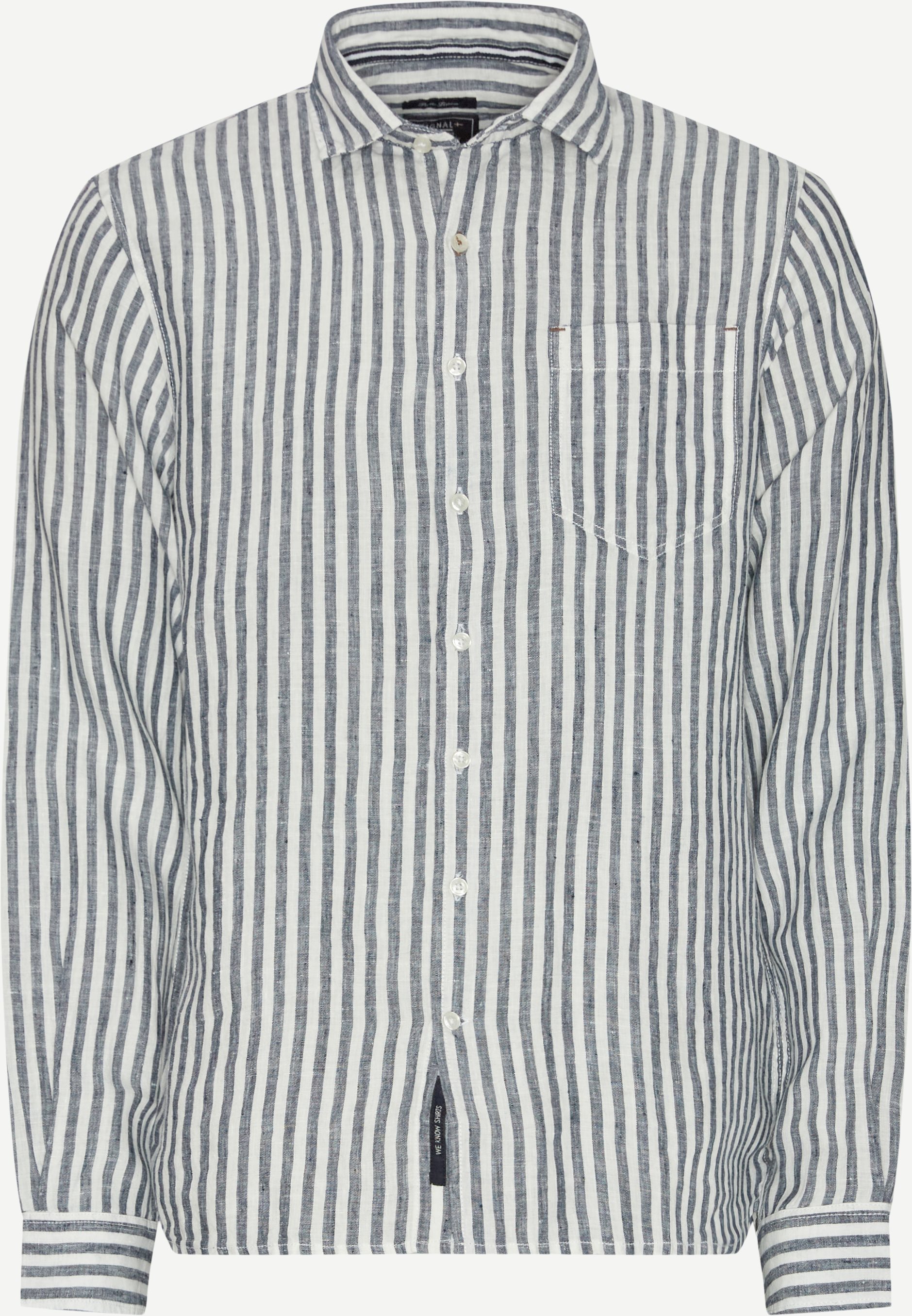 Greg Line Stripe Shirt - Skjortor - Regular fit - Blå