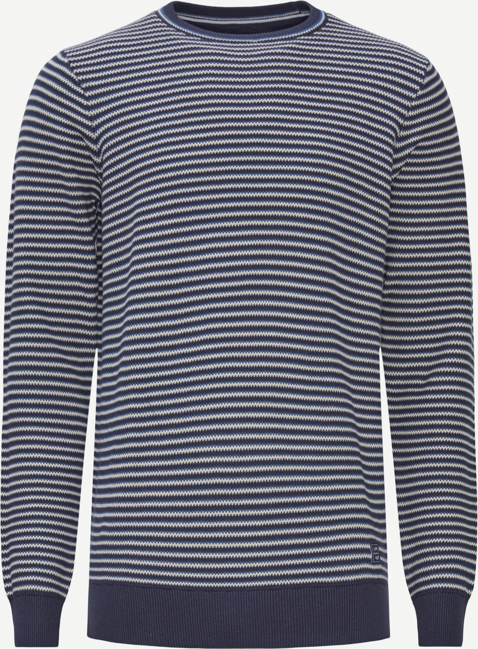 Vinson Mini Stripe Knit - Stickat - Regular fit - Blå