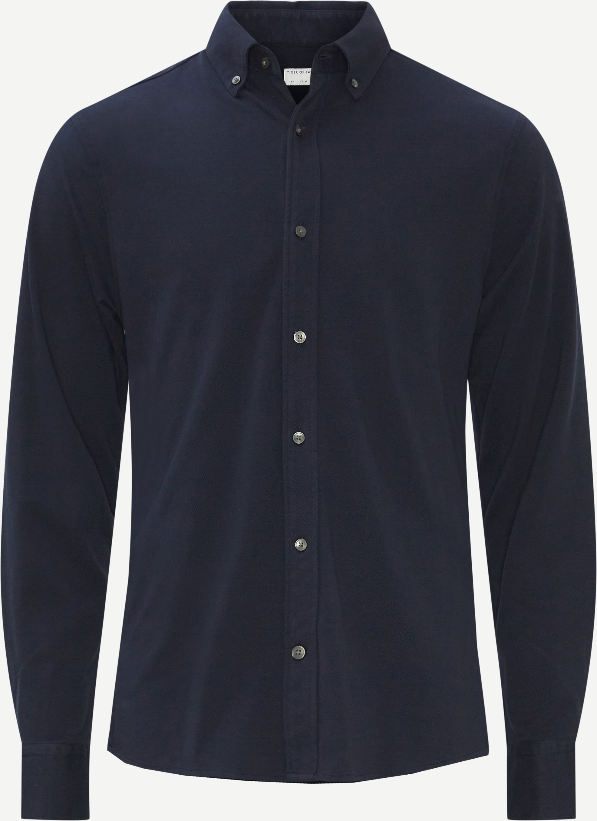 Fenald Jersey Skjorte - Skjorter - Regular fit - Blå