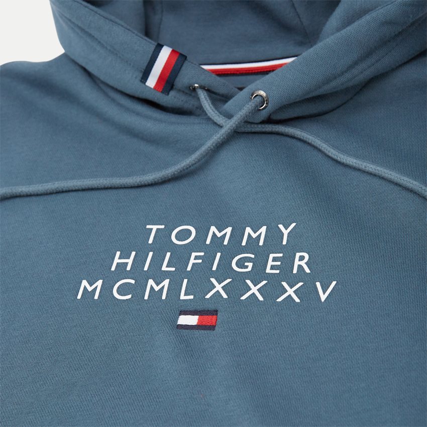 Tommy Hilfiger Sweatshirts 24538 CENTRE GRAPHIC HOODY BLÅ