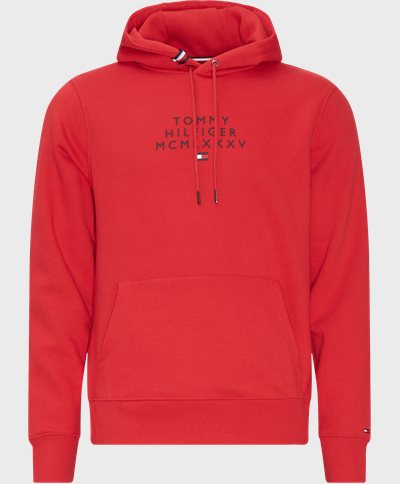 Tommy Hilfiger Sweatshirts 24538 CENTRE GRAPHIC HOODY Red