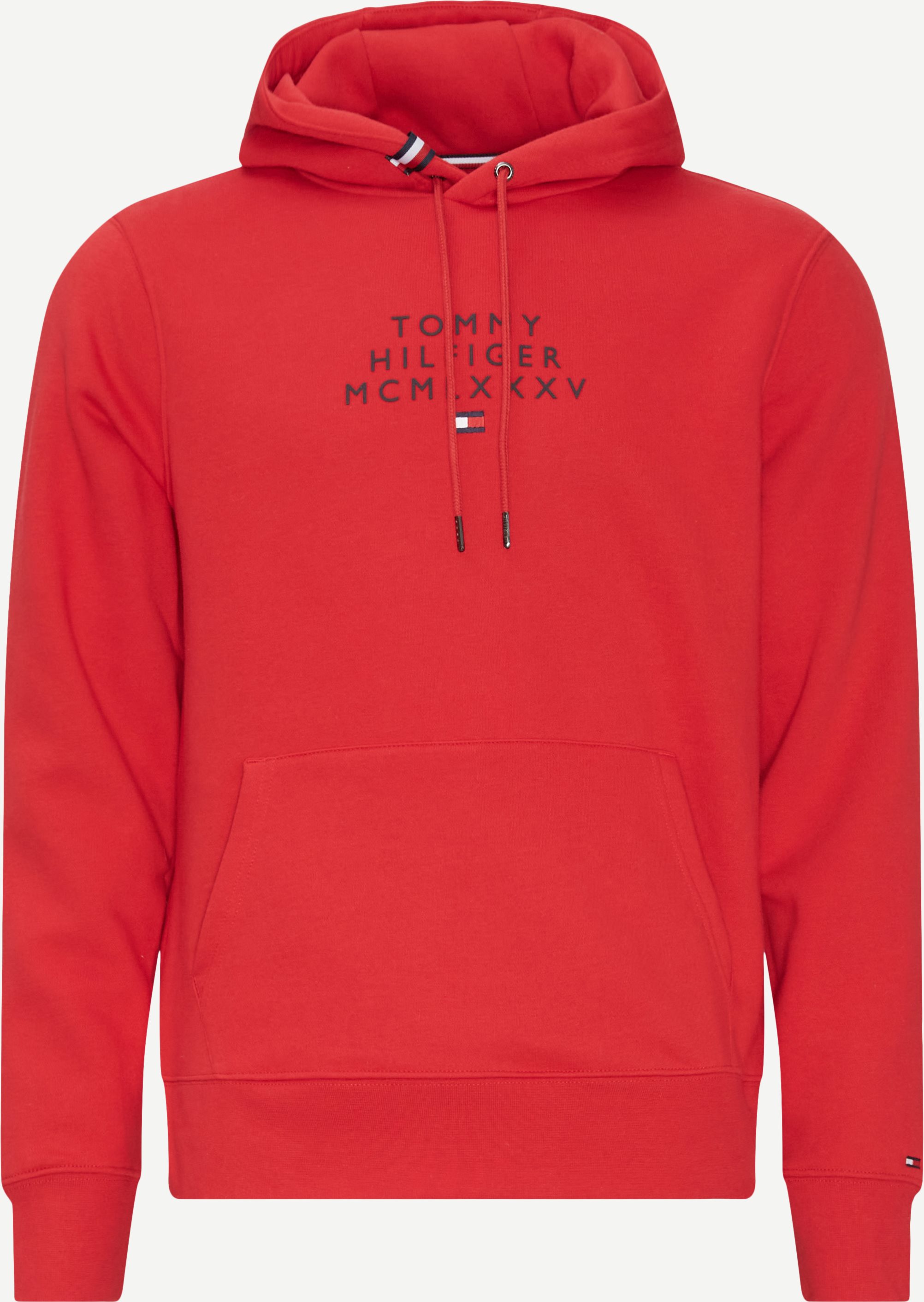 Tommy Hilfiger Sweatshirts 24538 CENTRE GRAPHIC HOODY Röd