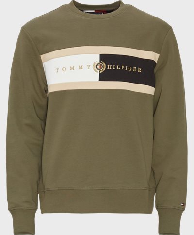 Tommy Hilfiger Sweatshirts 25058 ICON INSERT CREWNECK Army
