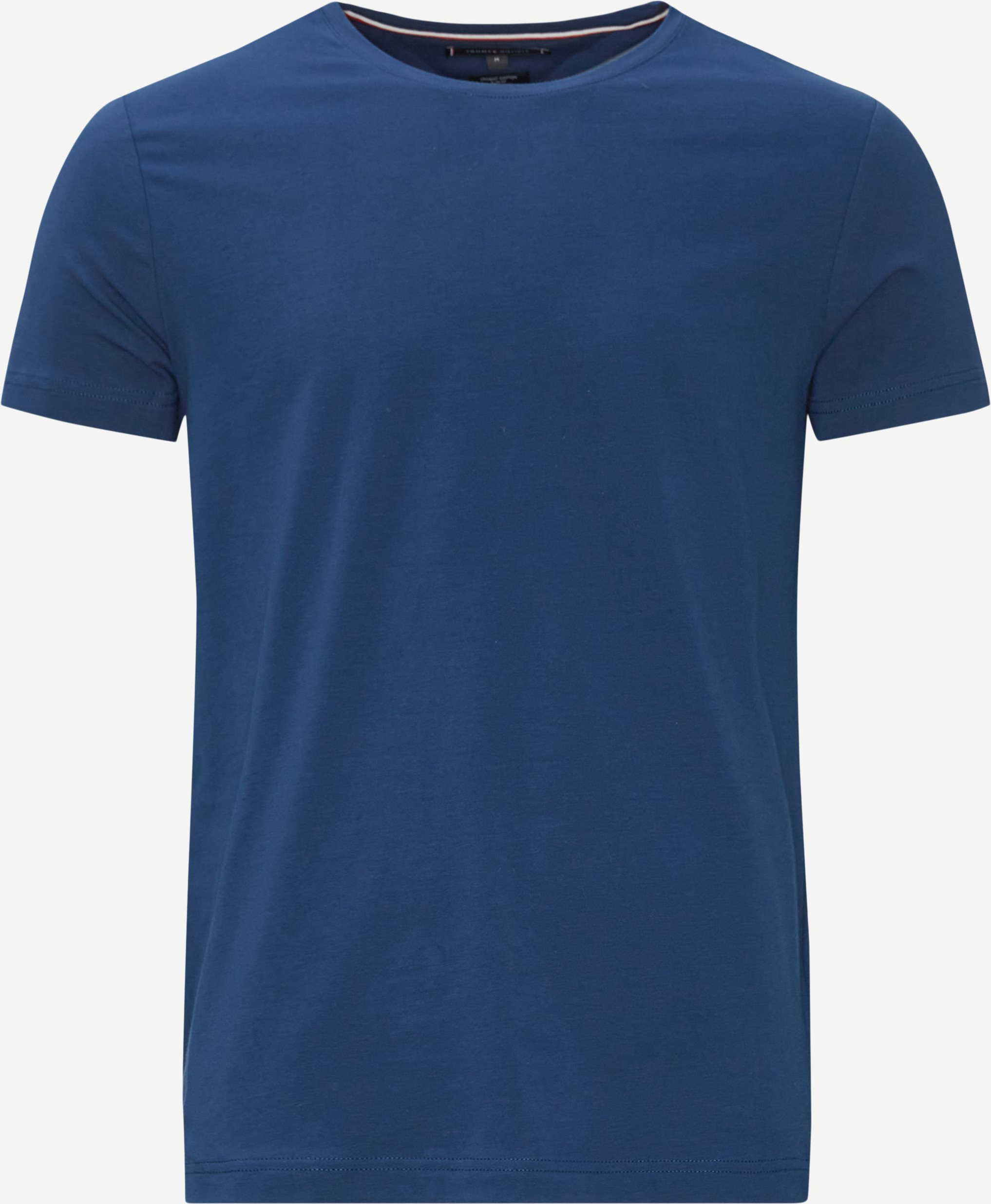 Tommy Hilfiger T-shirts 10800 STRETCH SLIM FIT TEE Blå