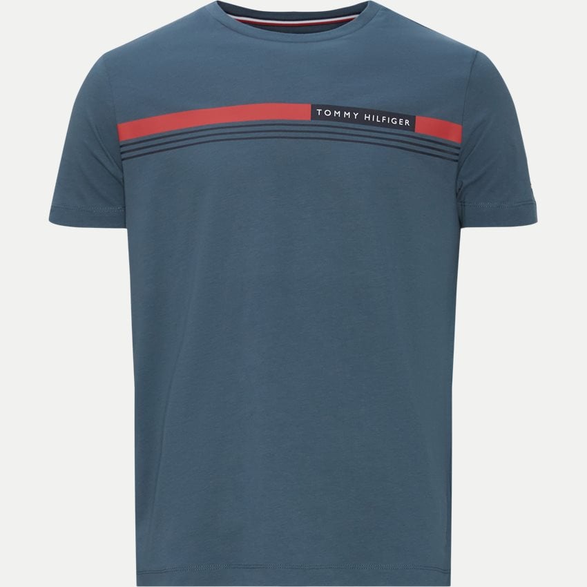 Tommy Hilfiger T-shirts 24558 CORP CHEST FRONT LOGO TEE BLÅ