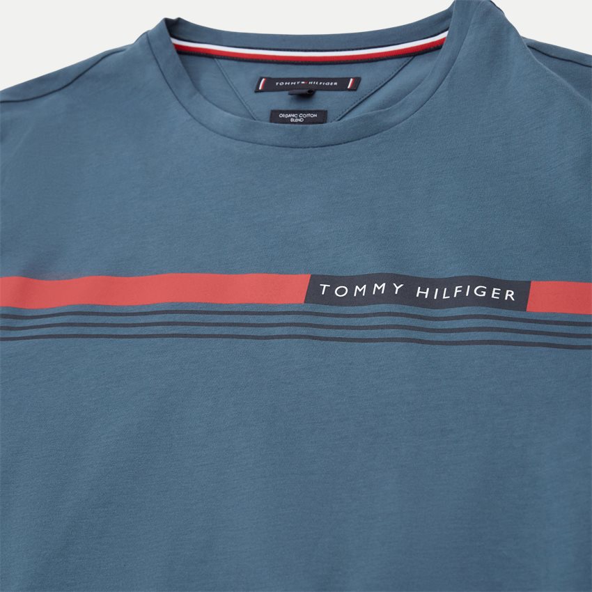 Tommy Hilfiger T-shirts 24558 CORP CHEST FRONT LOGO TEE BLÅ