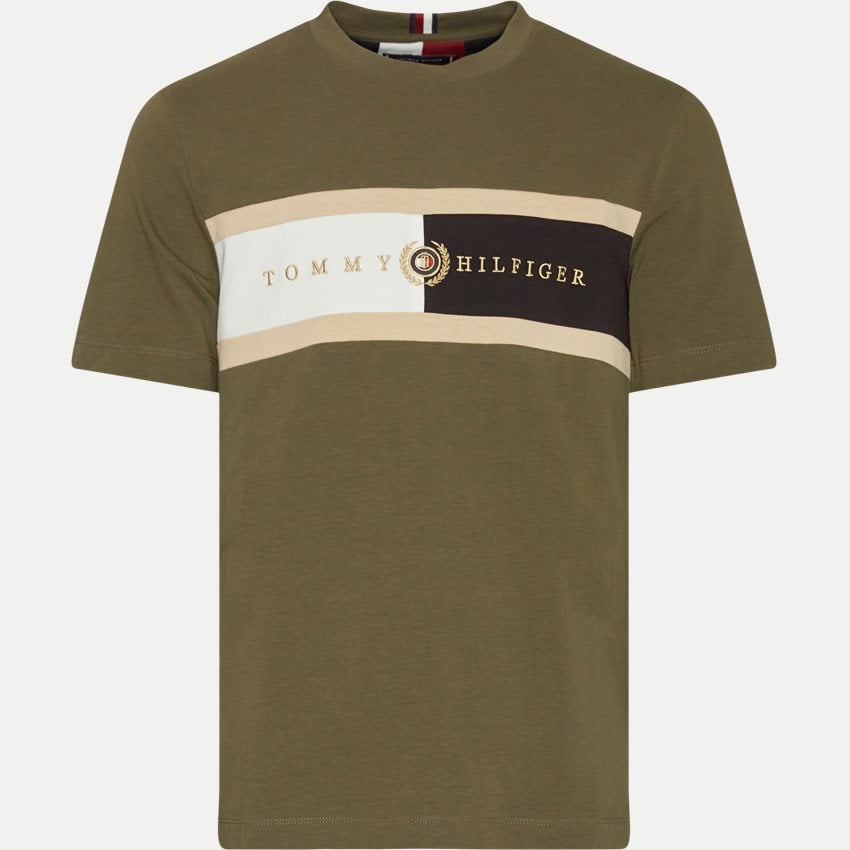 Tommy Hilfiger T-shirts 25064 ICON INSERT TEE ARMY
