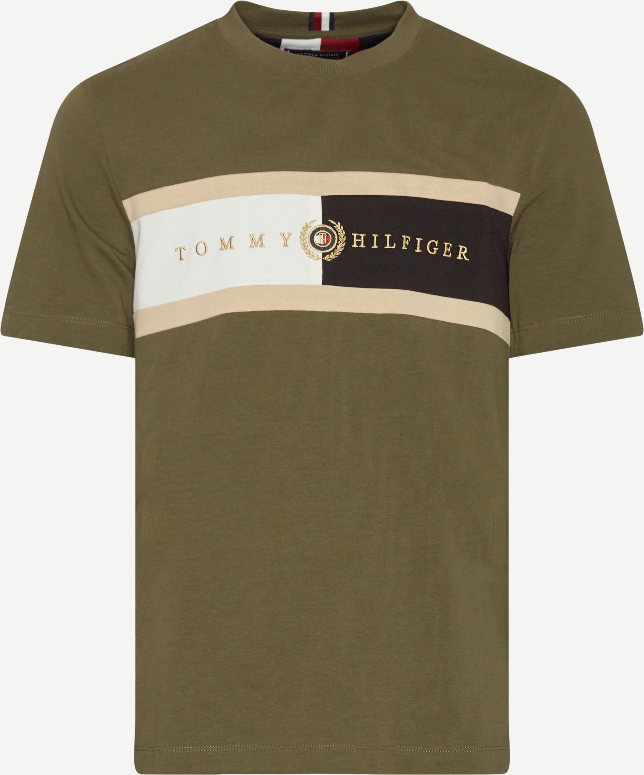 Tommy Hilfiger T-shirts 25064 ICON INSERT TEE Army