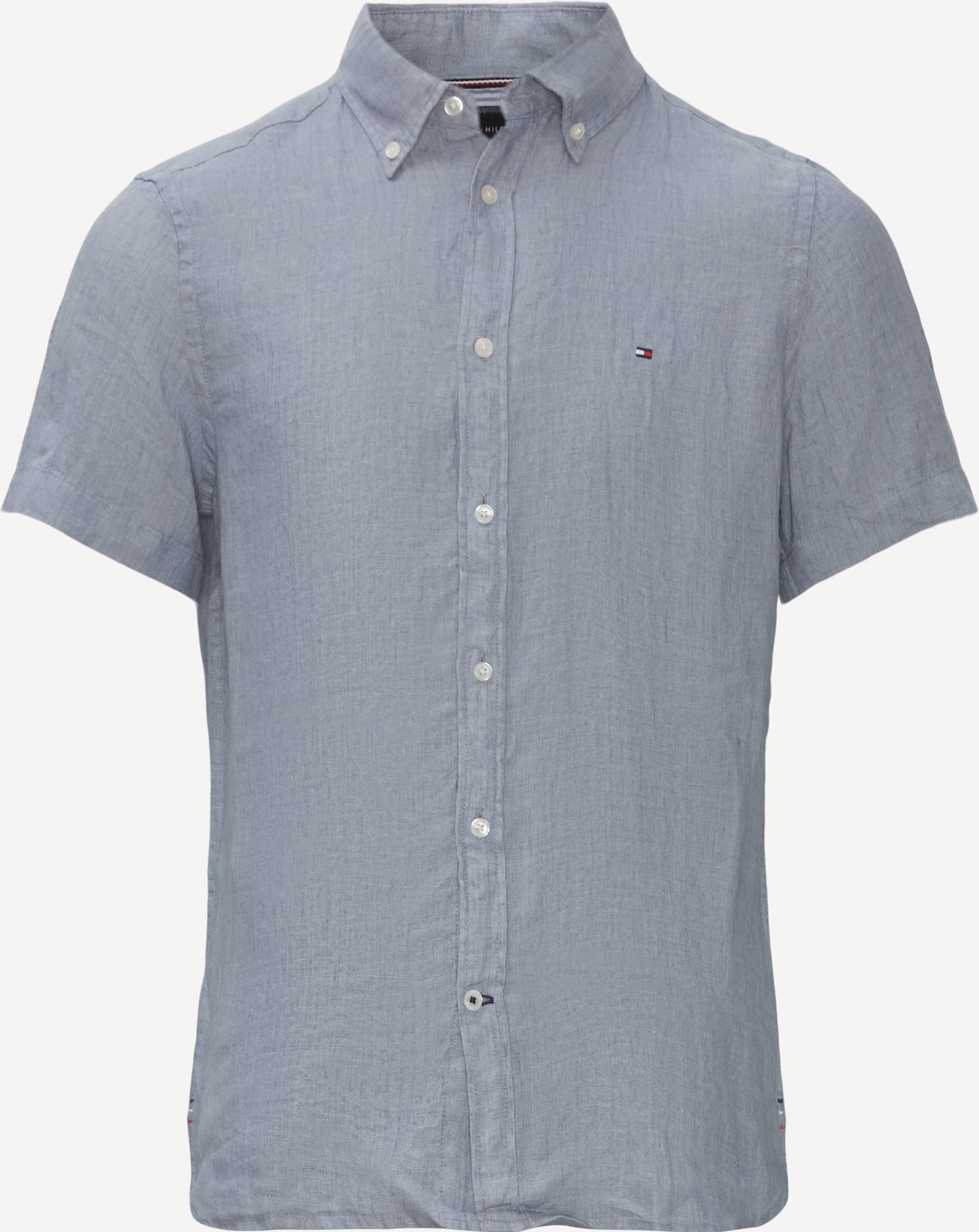 Pigment Dyed Linen SF Skjorte - Kortærmede skjorter - Slim fit - Blå
