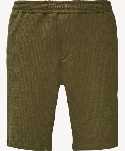 Harlem Pull On Seersucker Jersey Shorts Relaxed fit | Harlem Pull On Seersucker Jersey Shorts | Army